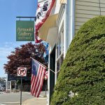 American flag on a building